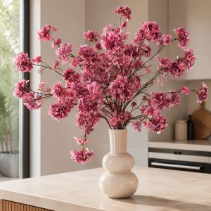 Hydrangea Branch Pink 109cm